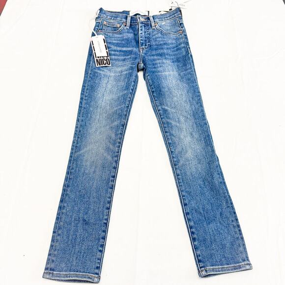 Denim Forum The Nico Mid Rise Skinny Dark Bleu N Stormy Size 23 x 26 L NWT - Picture 2 of 9
